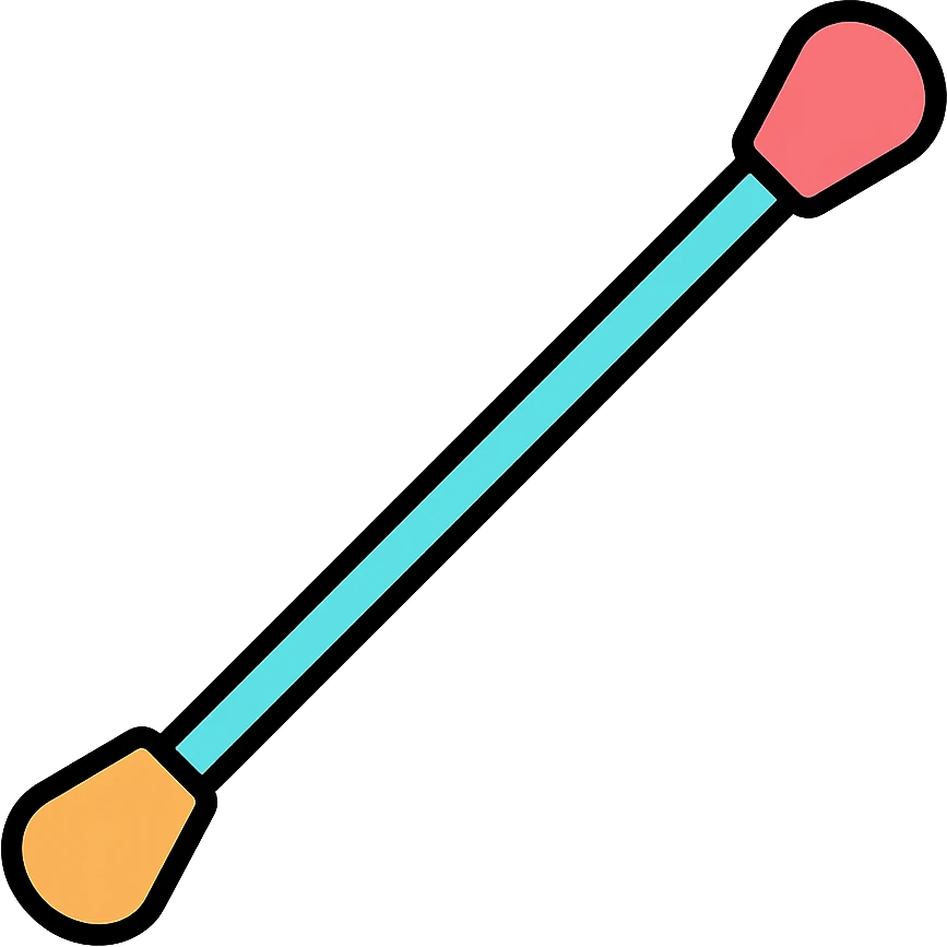 baton de twirling, clean and modern outlined color icon emoji