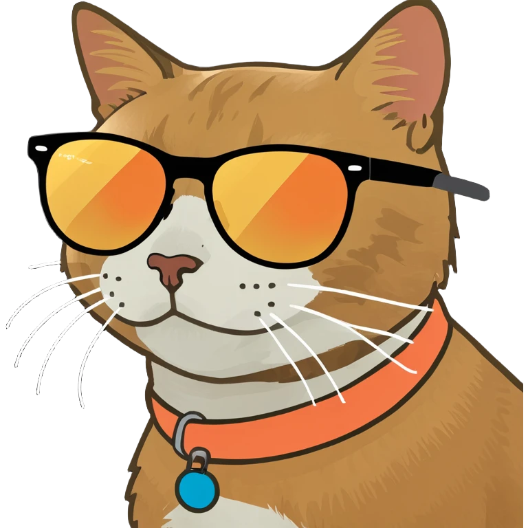 Cat with sunglasses emoji