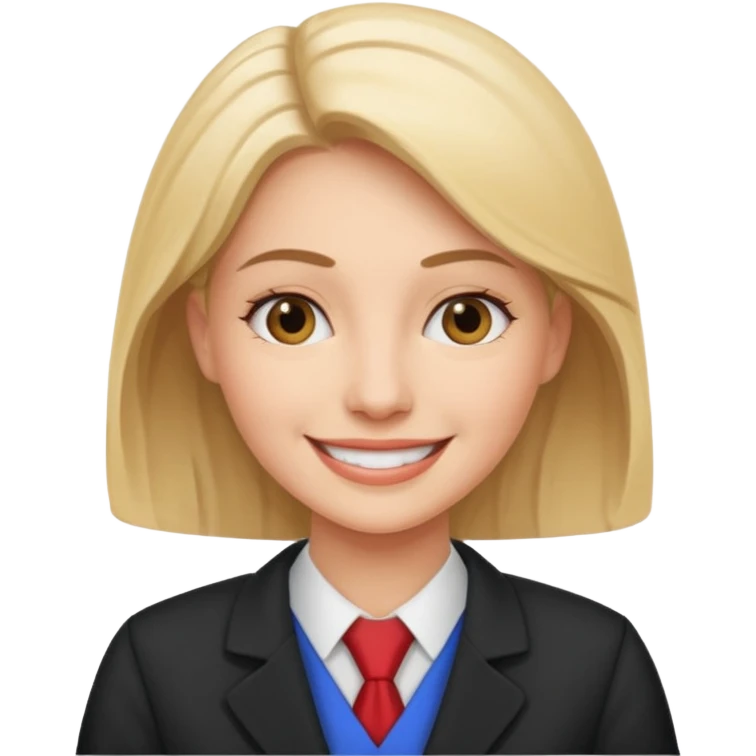 female lawyer helping a person emoji