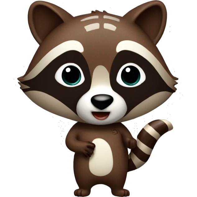 Chocolate raccoon ( one ) emoji