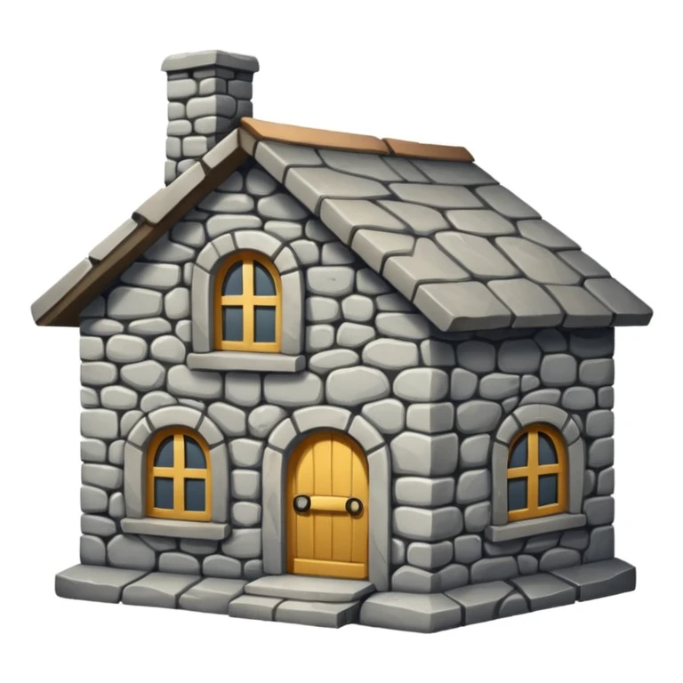 Stone house  emoji