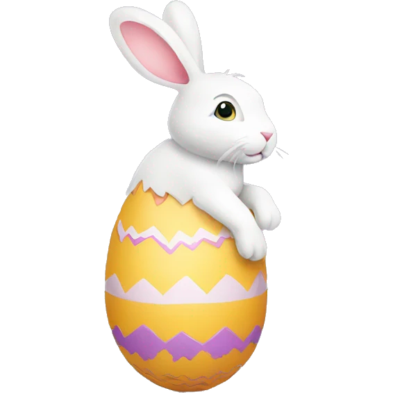 easter egg with a bunny all in Easter theme emoji