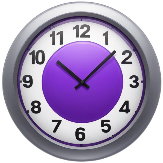 purple clock emoji