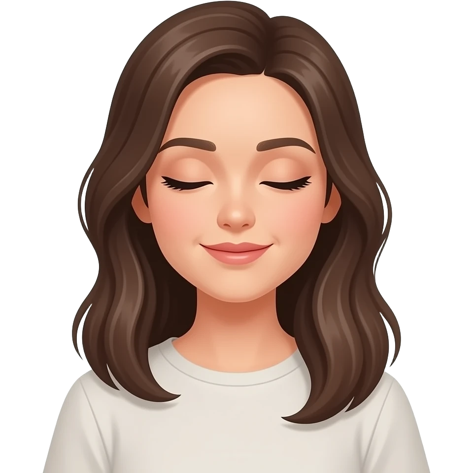 Mujer tranquila, relajada emoji