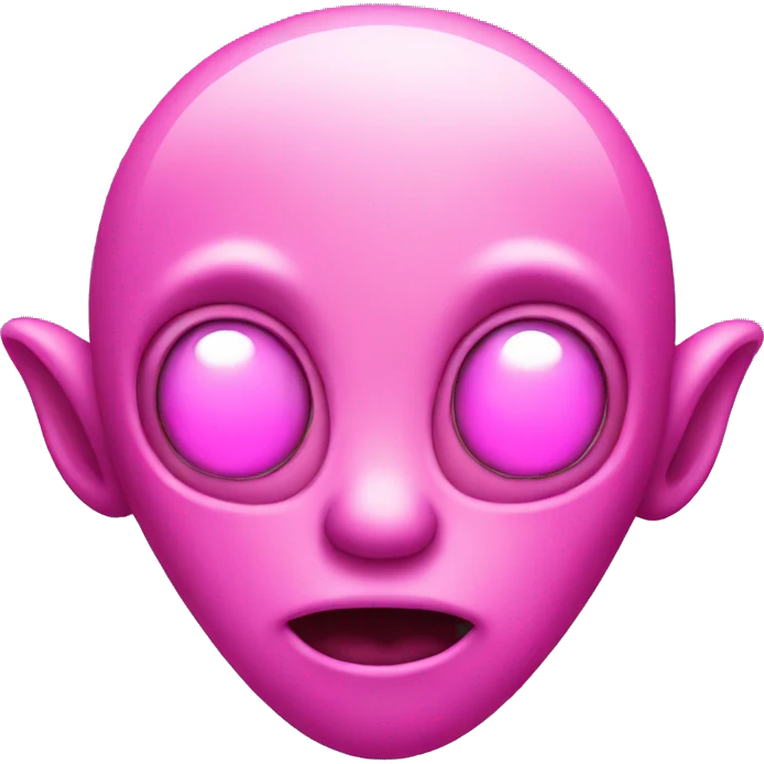 Pink alien emoji emoji