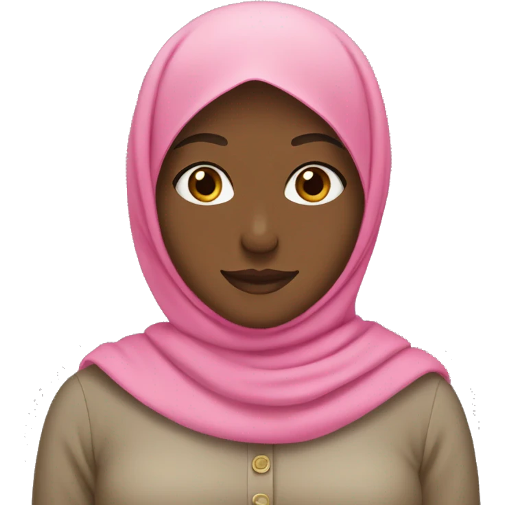 Brown hijabi with pink hijab emoji