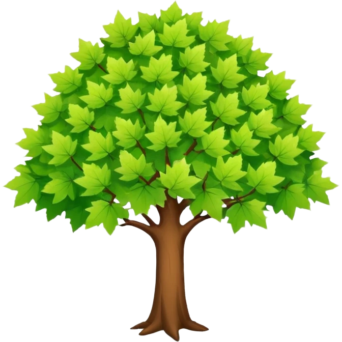maple tree: flat body small leafs emoji