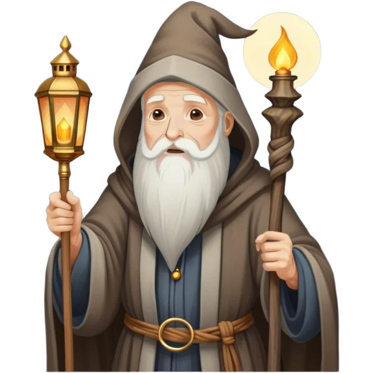 Tarot Card with the hermit on it emoji