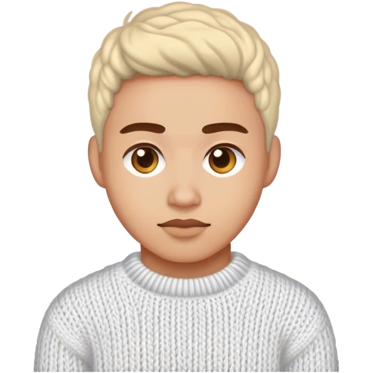 knitted white sweater  emoji