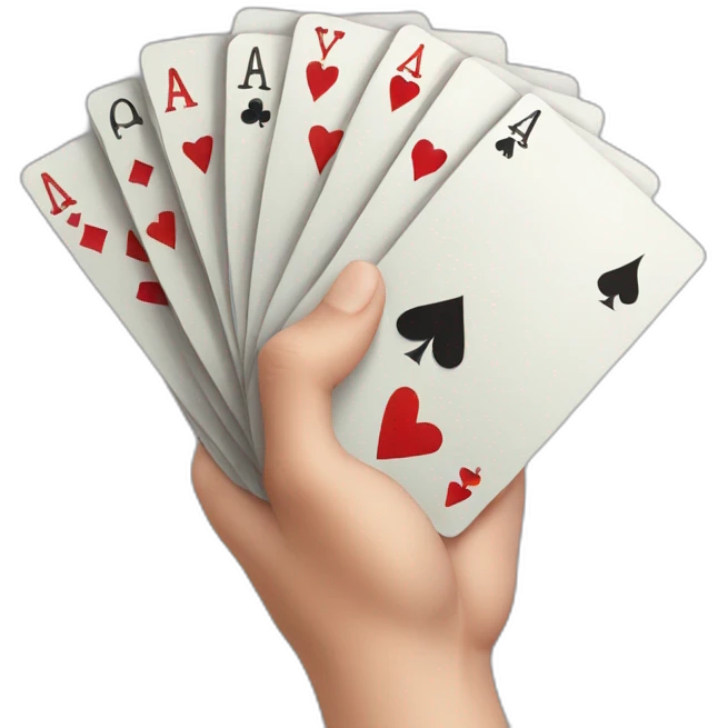 a hand of cards emoji