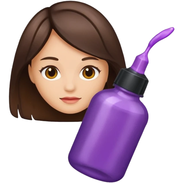 Bottle of brunette Hair dye emoji