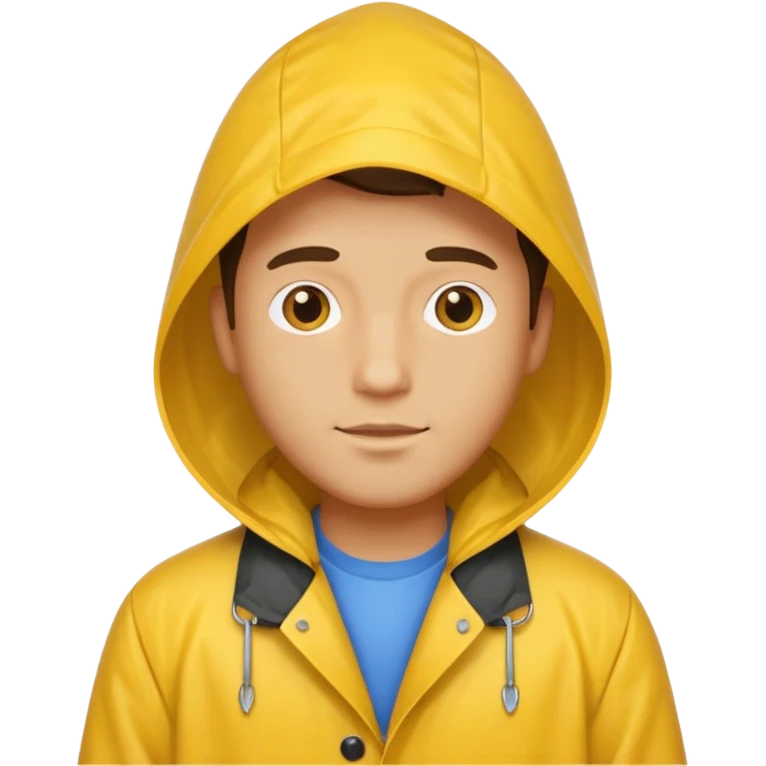 fotographer man with rain coat emoji