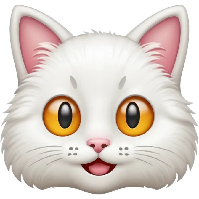 cartoon cat emoji with big eyes and smile emoji