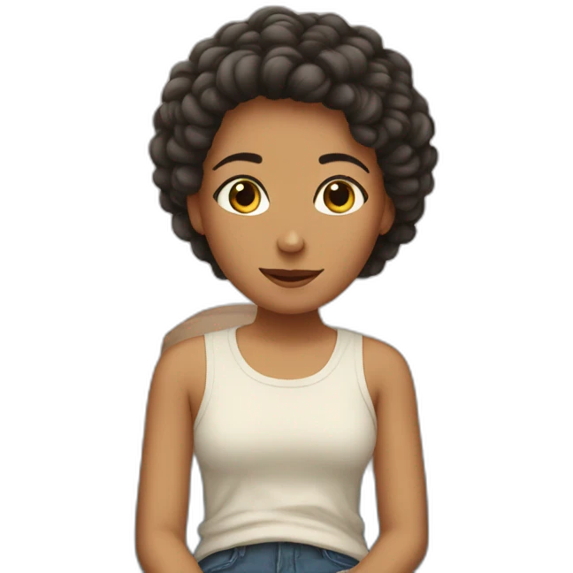 thin-haired girl sits at home because it’s cold outside emoji