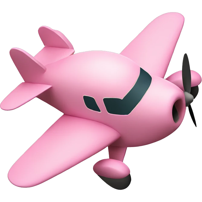 Flying pig in a plane emoji