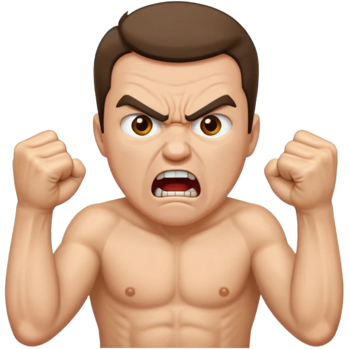 angry shouting man emoji