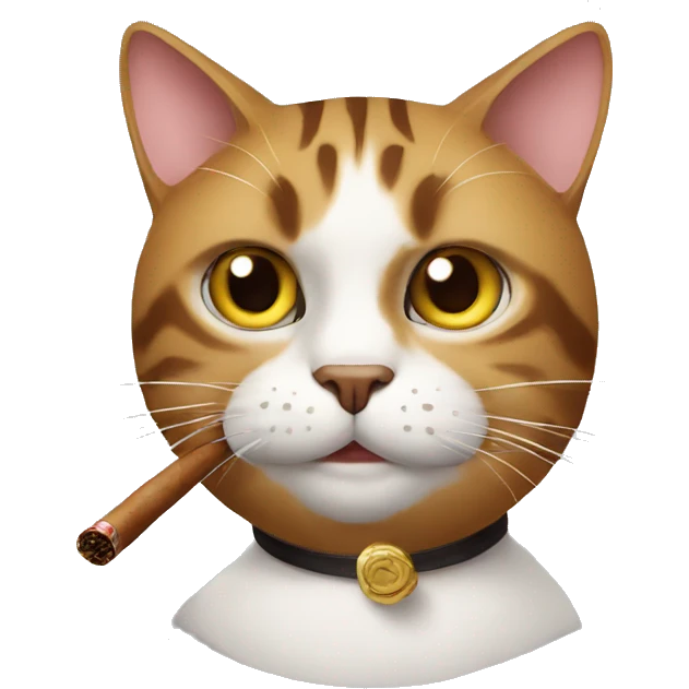 Cat with cigar emoji