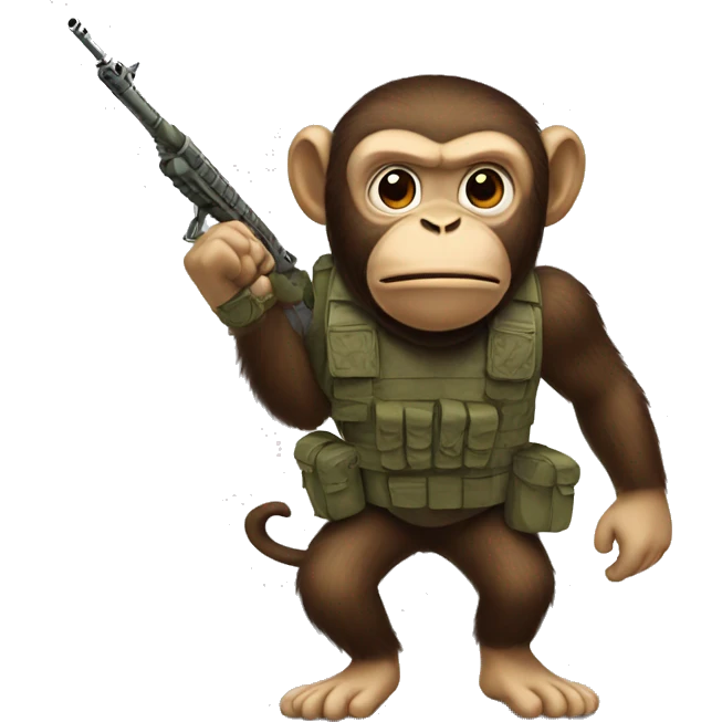 monkey going to war emoji