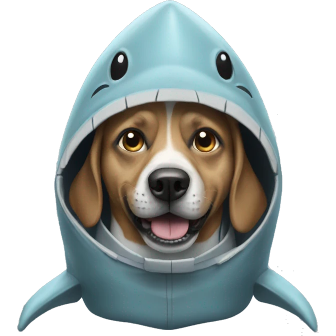 Dog in shark suit emoji