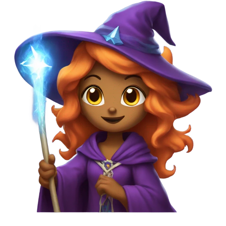 fox sorceress with a magic wand emoji