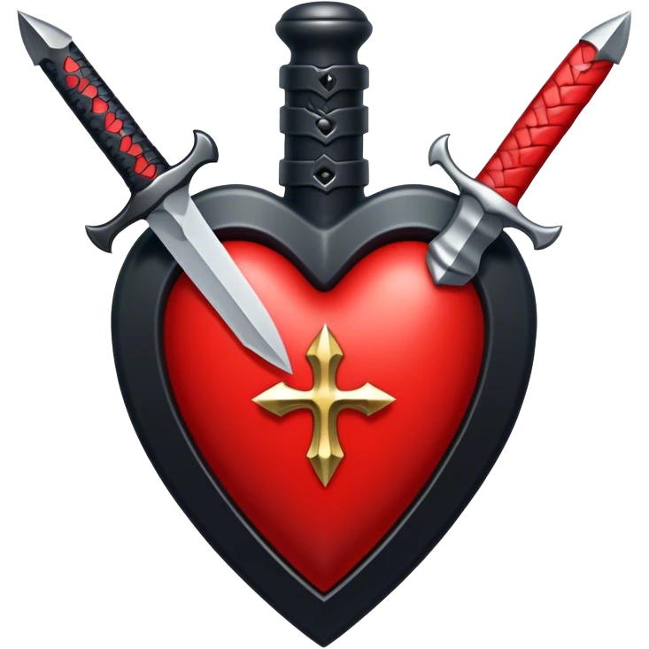 black heart with a ted dagger  emoji
