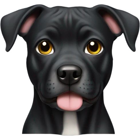 Perro negro staffordshire emoji