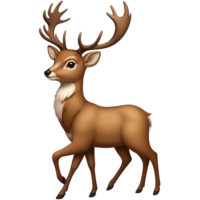The northern deer is heading south. emoji