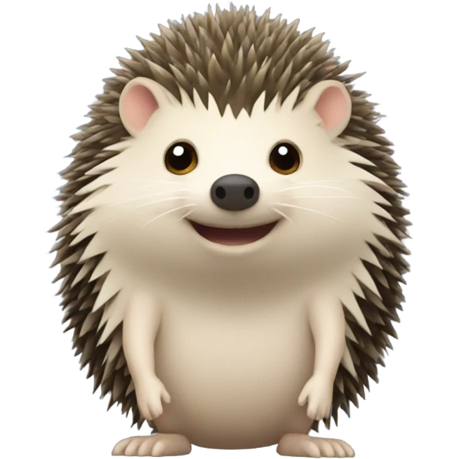 Two legged hedgehog without stings emoji