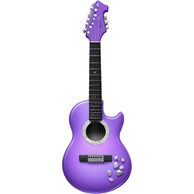 Sparkly lavender guitar  emoji