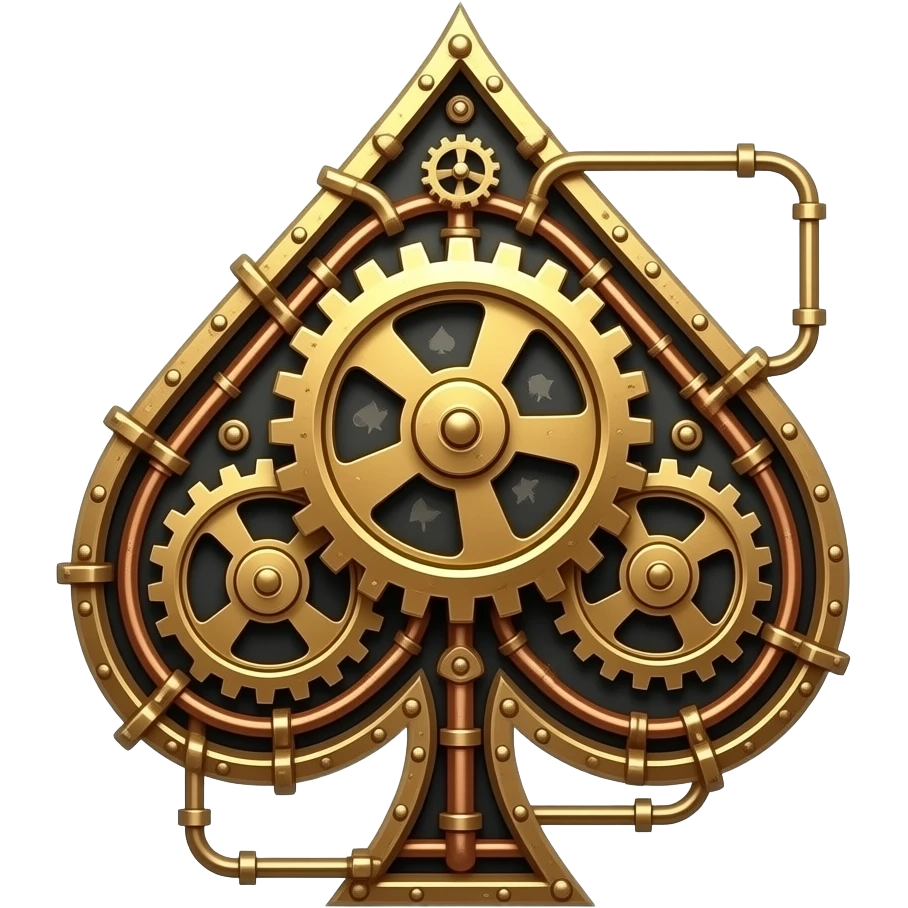 ace of spades steampunk style emoji