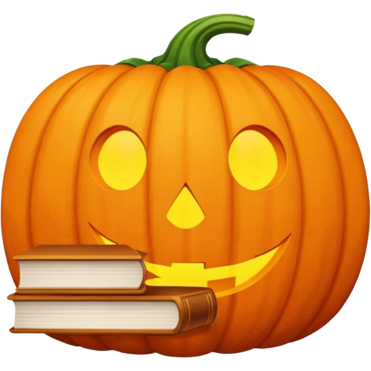 autumn books Pumpkin emoji