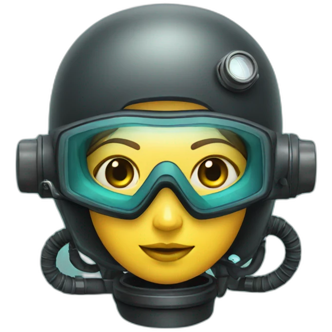 female deep sea diver emoji