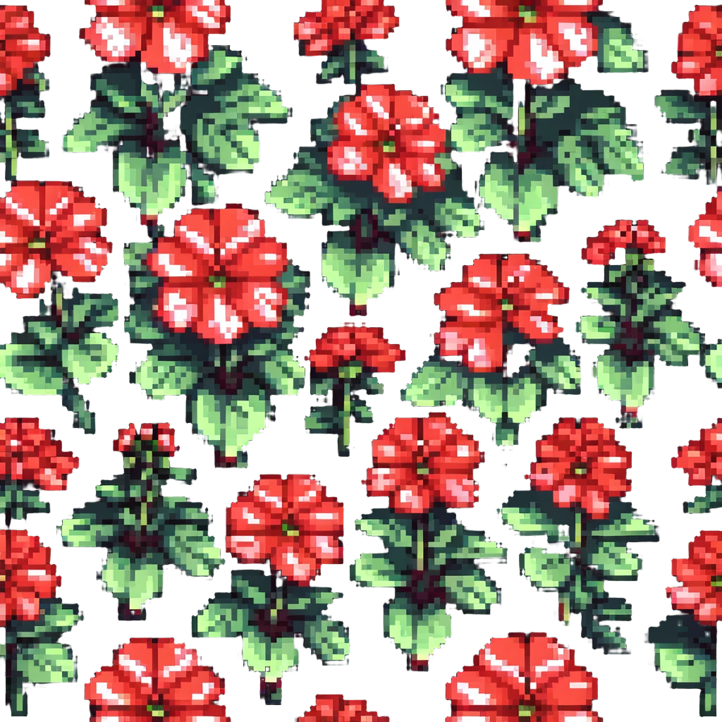 geraniums, vibrant flowers emoji