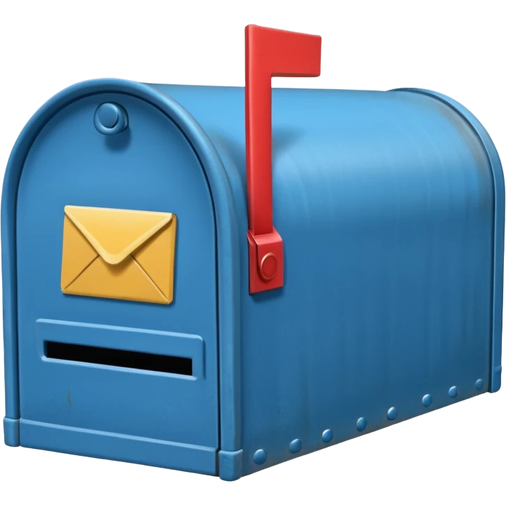 empty open blue mailbox emoji