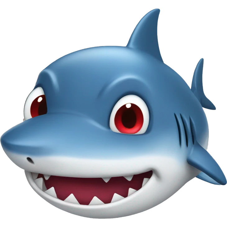 shark wiht redhat and blue eyes emoji