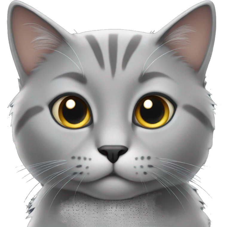 Cute gray cat emoji