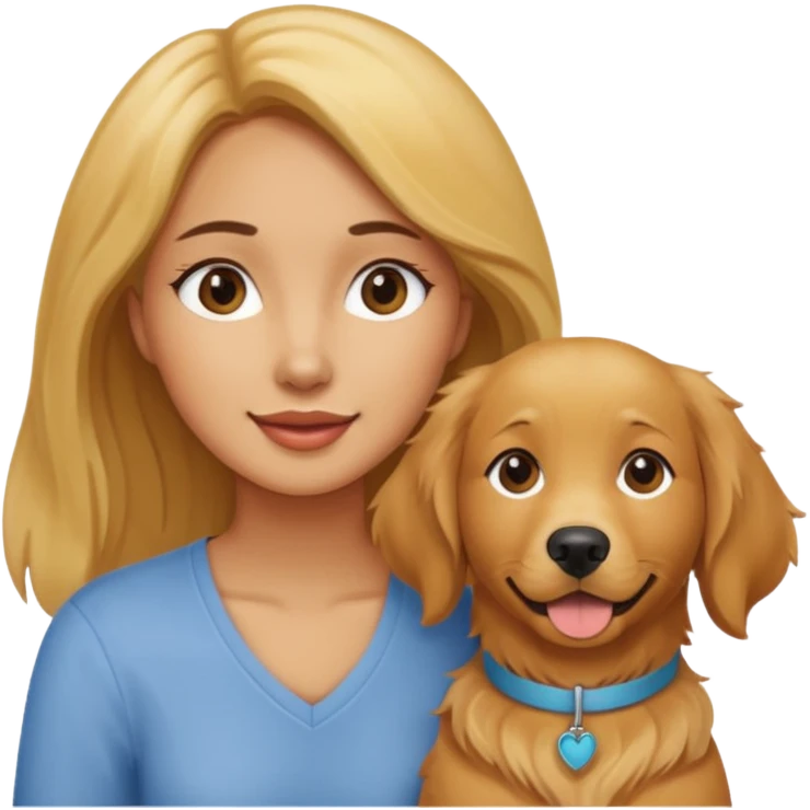 woman with dog emoji