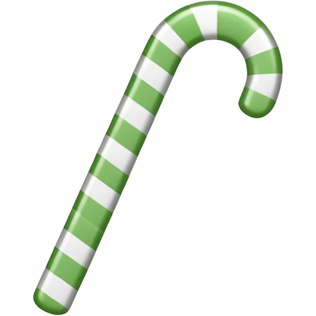candy cane with green and white stripes emoji