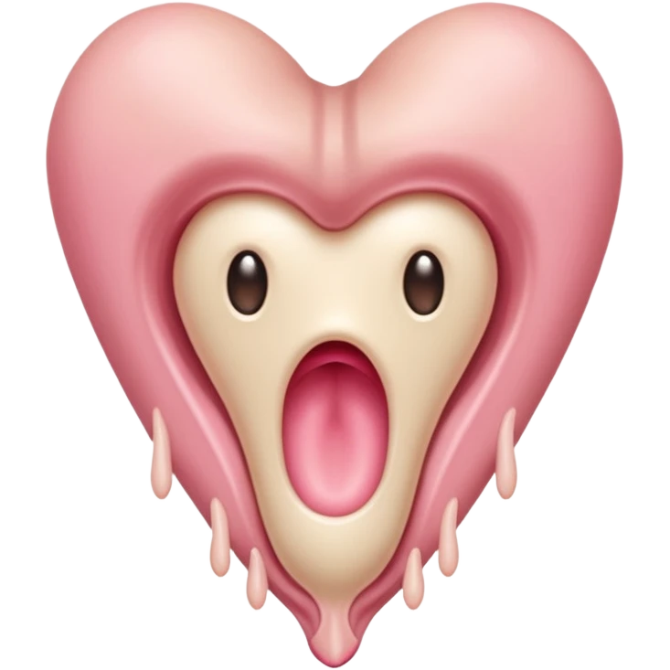 beige and pink vulva appearing moist emoji