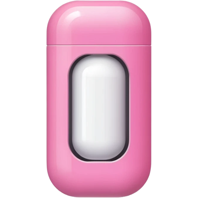 pink and white capsule emoji