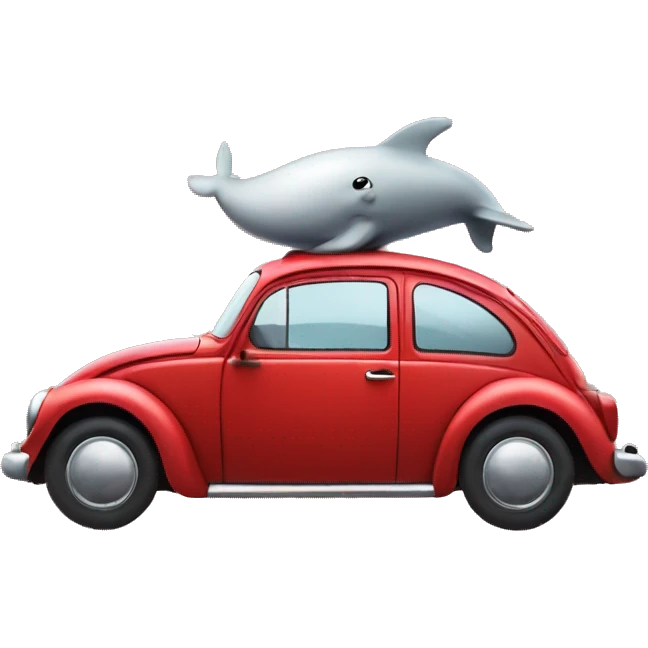 Hi! Can you make me a volsewagen ladybug car that has an whale tale sticker on it? emoji