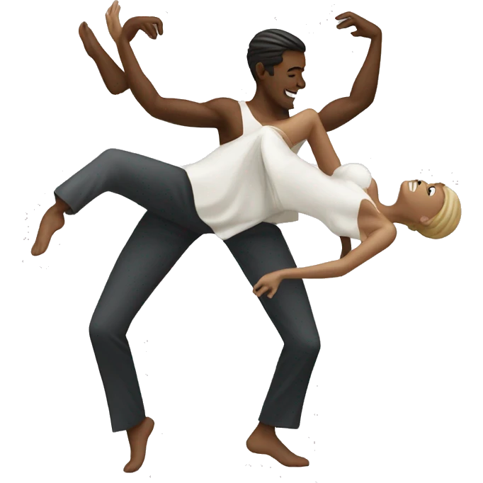 White couple dancing emoji