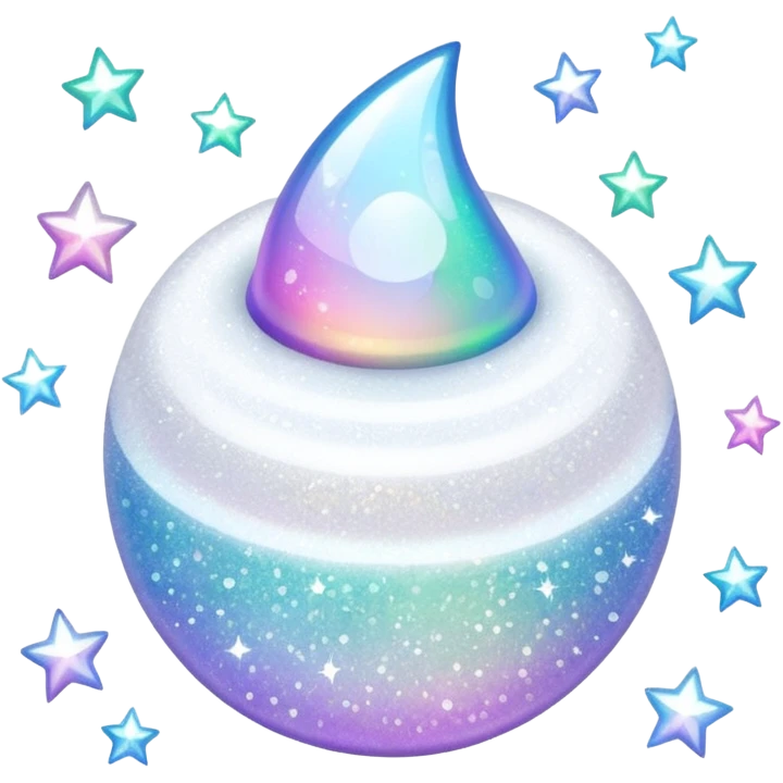 glitter white copo emoji