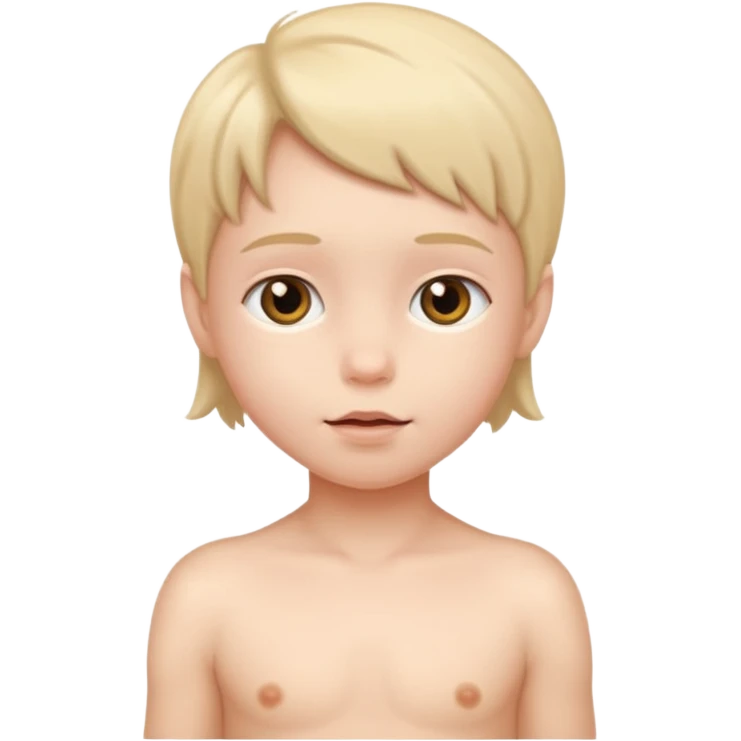 Enfant nue avec emoji