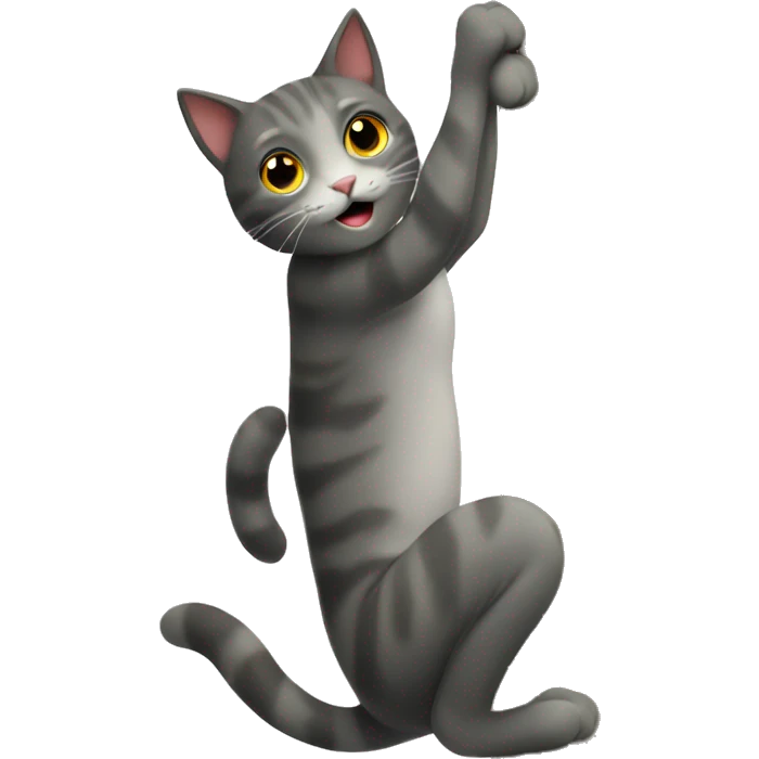 Cat climbing a tree emoji