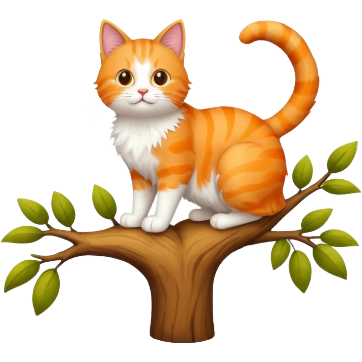 Cat on the tree emoji