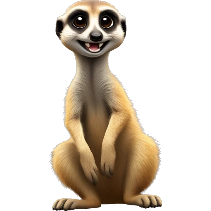 A meerkat farting kn the camera and laughing emoji