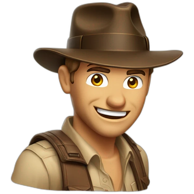 Indiana jones riendo emoji