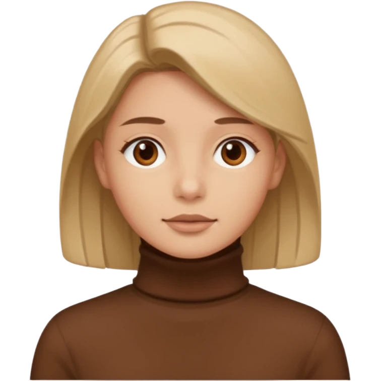 create an emoji, brown turrleneck emoji