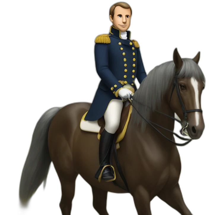 macron en cheval emoji